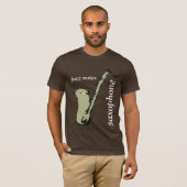 saxofoon, jazz t-shirt (Voorkant volledig)