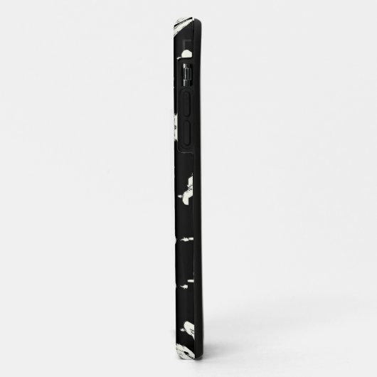 Saxofoon jazz zwart-wit patroon Case-Mate iPhone case (Achterkant/links)