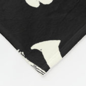 Saxofoon jazz zwart-wit patroon fleece deken (Hoek)