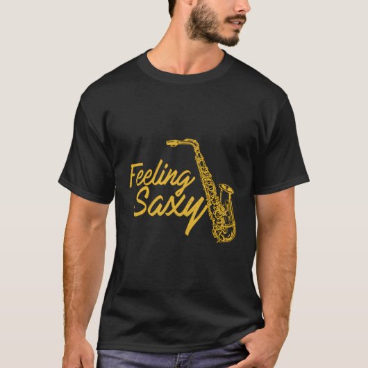 saxofoon jazzsaxofonist t-shirt (Voorkant)