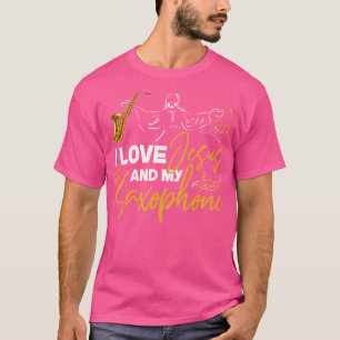 Saxofoon Jesus Faith Christelijk Ik hou van Jezus T-shirt