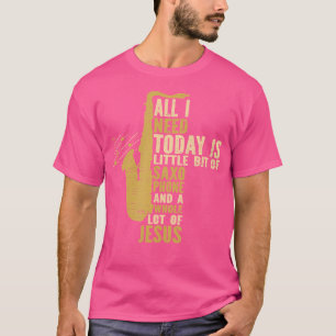 Saxofoon Jesus Jazz Muzikant Saxofonist T-shirt
