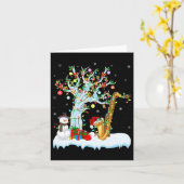 Saxofoon Kerst Element Boom Verlichting Saxofoon K Kaart (Gele Bloem)
