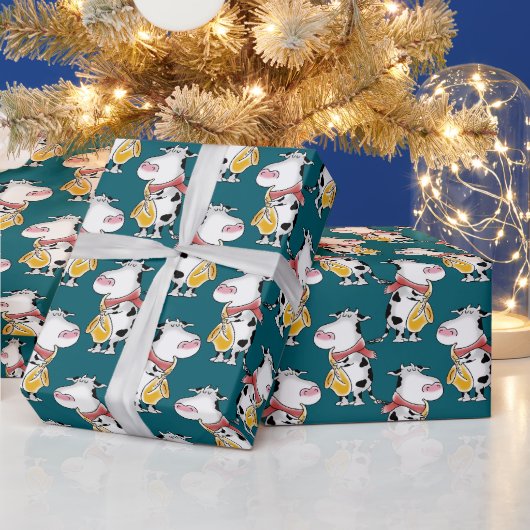 Saxofoon Koe Cadeaupapier (Feestdagen)
