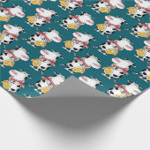 Saxofoon Koe Cadeaupapier (Hoek)