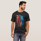 Saxofoon kunst t-shirt (Voorkant volledig)