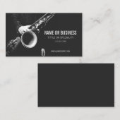 Saxofoon kunst voor saxofonist visitekaartje (Voorkant / Achterkant)