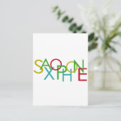 SAXOFOON Letters Briefkaart (Staand voorkant)