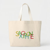 SAXOFOON Letters Grote Tote Bag (Voorkant)