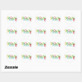SAXOFOON Letters Ronde Sticker (Vel)