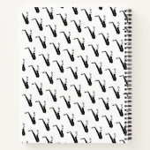 Saxofoon Leuke Muzieknoten Gepersonaliseerd Wit Notitieboek (Achterkant)