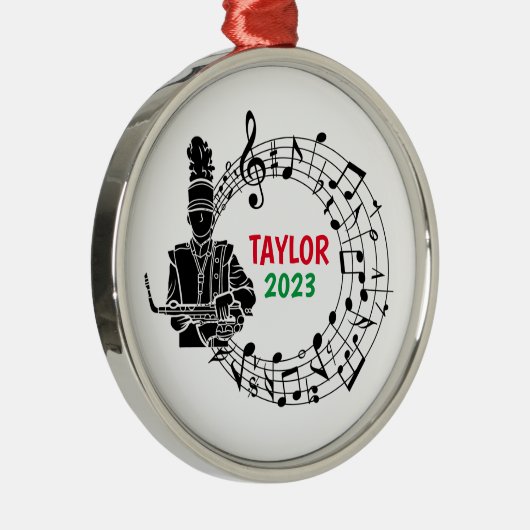 Saxofoon Marching Band Kerst Ornament (Rechts)