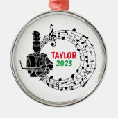 Saxofoon Marching Band Kerst Ornament (Voorkant)