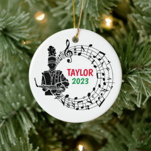Saxofoon Marching Band Kerst Ornament
