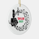 Saxofoon Marching Band Kerst Ornament (Rechts)