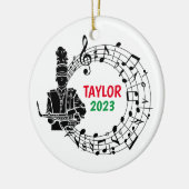 Saxofoon Marching Band Kerst Ornament (Links)