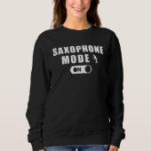 Saxofoon Mode t-shirt hoodie trui met lange mouwen (Voorkant)