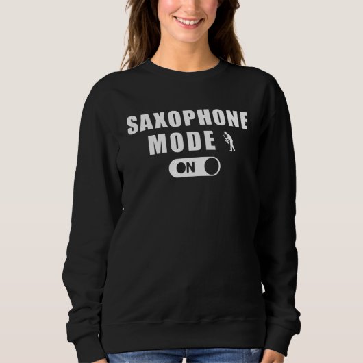 Saxofoon Mode t-shirt hoodie trui met lange mouwen (Voorkant)