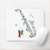 saxofoon muismat (Met muis)