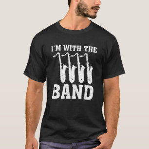Saxofoon muziek IM met de band T-shirt