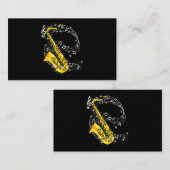 Saxofoon Muziek Jazz Saxofoon Visitekaartje (Voorkant / Achterkant)