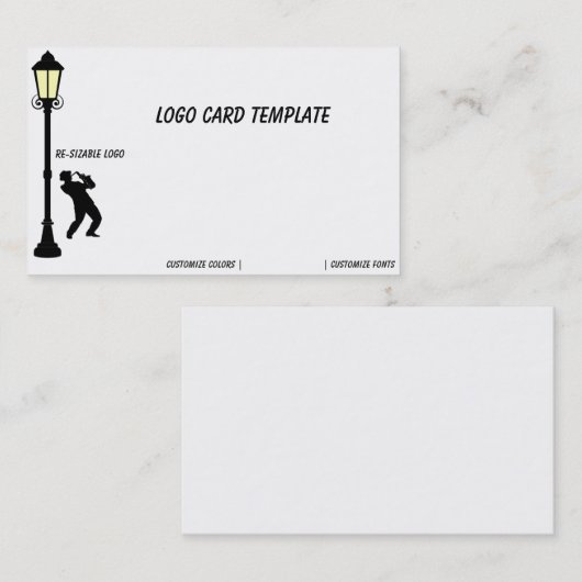 Saxofoon Muziek Logo Visitekaartje (Voorkant / Achterkant)