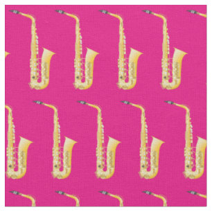 Saxofoon Muziek Musicus Kamer Decoratie Roze Stof