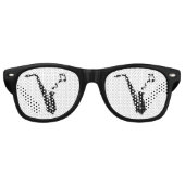 Saxofoon Muziek Retro Party Zonnebril (Voorkant)