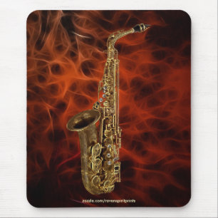 SAXOFOON MUZIEKLIEFHEBBER Mousepad Muismat