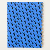 Saxofoon Muzieknoten gepersonaliseerd blauw Planner (Achterkant)