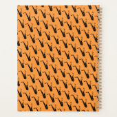 Saxofoon Muzieknoten Gepersonaliseerd Sinaasappel Planner (Achterkant)