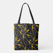 Saxofoon Muziekpatroon Tote Bag (Achterkant)