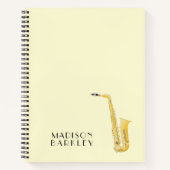 Saxofoon Muzikant Band Docent Notitieboek (Voorkant)