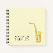 Saxofoon Muzikant Band Docent Notitieboek (Voorkant)