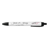 Saxofoon Muzikant Custom Wedding Favoriet Gift Zwarte Inkt Pen (Bodem)