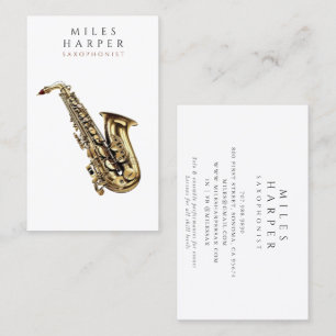 Saxofoon Muzikant Docent Saxofoon Visitekaartje