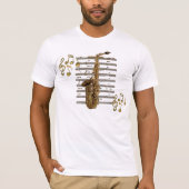 SAXOFOON muzikant muziekliefhebber T-shirt (Voorkant)