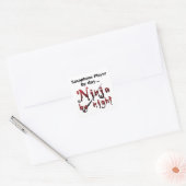 Saxofoon Ninja Vierkante Sticker (Envelop)