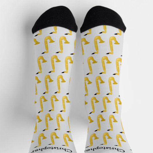 Saxofoon ontwerp gepersonaliseerd sokken (Top)