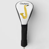 Saxofoon ontwerp golfheadcover (Voorkant)