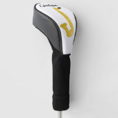 Saxofoon ontwerp golfheadcover (Schuin)