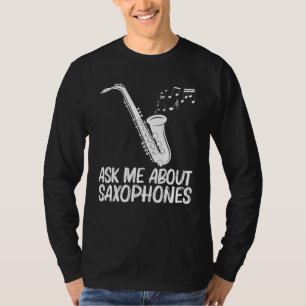 Saxofoon Ontwerpen Voor Mannen Vrouwen Muziekinstr T-shirt