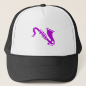 Saxofoon - Paars Trucker Pet (Voorkant)