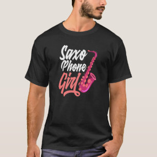 Saxofoon Player Saxfonist Saxophone Girl T-shirt