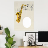 Saxofoon Poster Op Maat (Thuiskantoor)