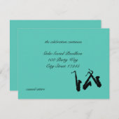 Saxofoon/Receptie Kaart (Voorkant / Achterkant)