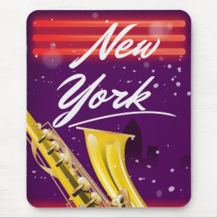 Saxofoon reisposter New York City Muismat