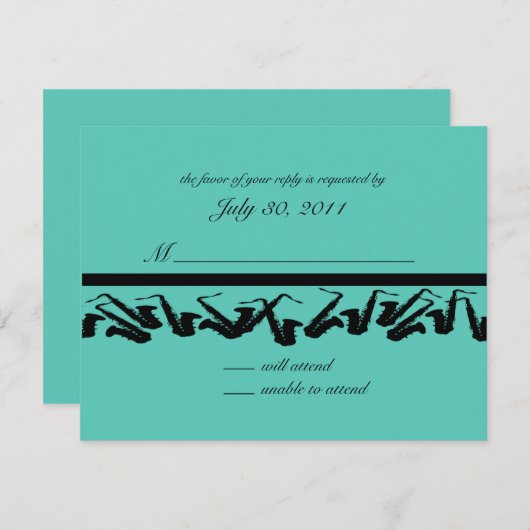 Saxofoon/Respons Kaart (Voorkant / Achterkant)