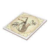Saxofoon Ritme Tegeltje (Zijkant)