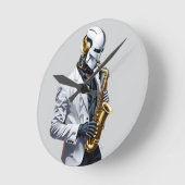saxofoon robot ronde klok (Hoek)